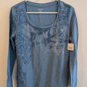NWT - St. Johns Bay Blue Heaven Long Sleeve Women's Shirt - Size Medium.